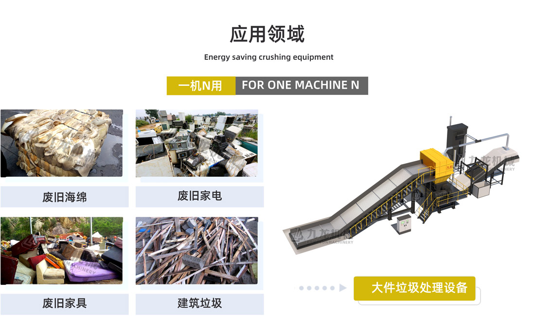 大件垃圾處理設備應用領域